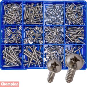 Champion 370pc SS Mushroom Head Self-Tapping Screw Kit