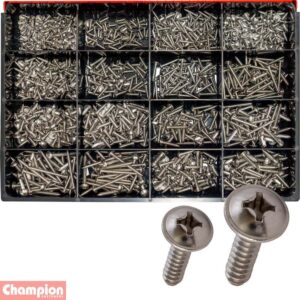 Champion 1150pc SS Mushroom Head S/Tapping Screw Master Kit
