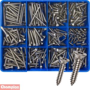 Champion 440pc S/Tapping Screw Assortmnt Rsd Phillips 316/A4
