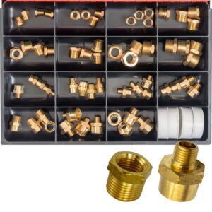 Champion 60pc Male/Female Brass Hex Adaptor Assortment