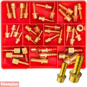 Champion 40pc Female Brass Hose Tail Assortment