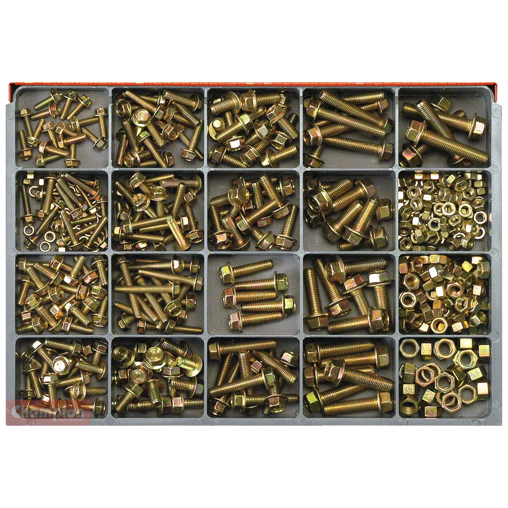 Champion Master Kit 455pc Metric Hex Flange Head Bolt & Nut