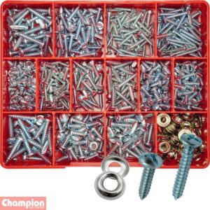 Champion 610pc Slotted Self Tapping Screw Assortment