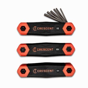 Crescent 3Pc Folding SAE/Metric/Torx© Key Set