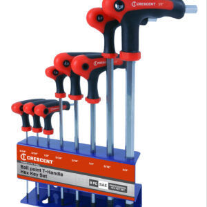 Crescent 8Pc SAE Ball Point T-Handle Hex Key Set