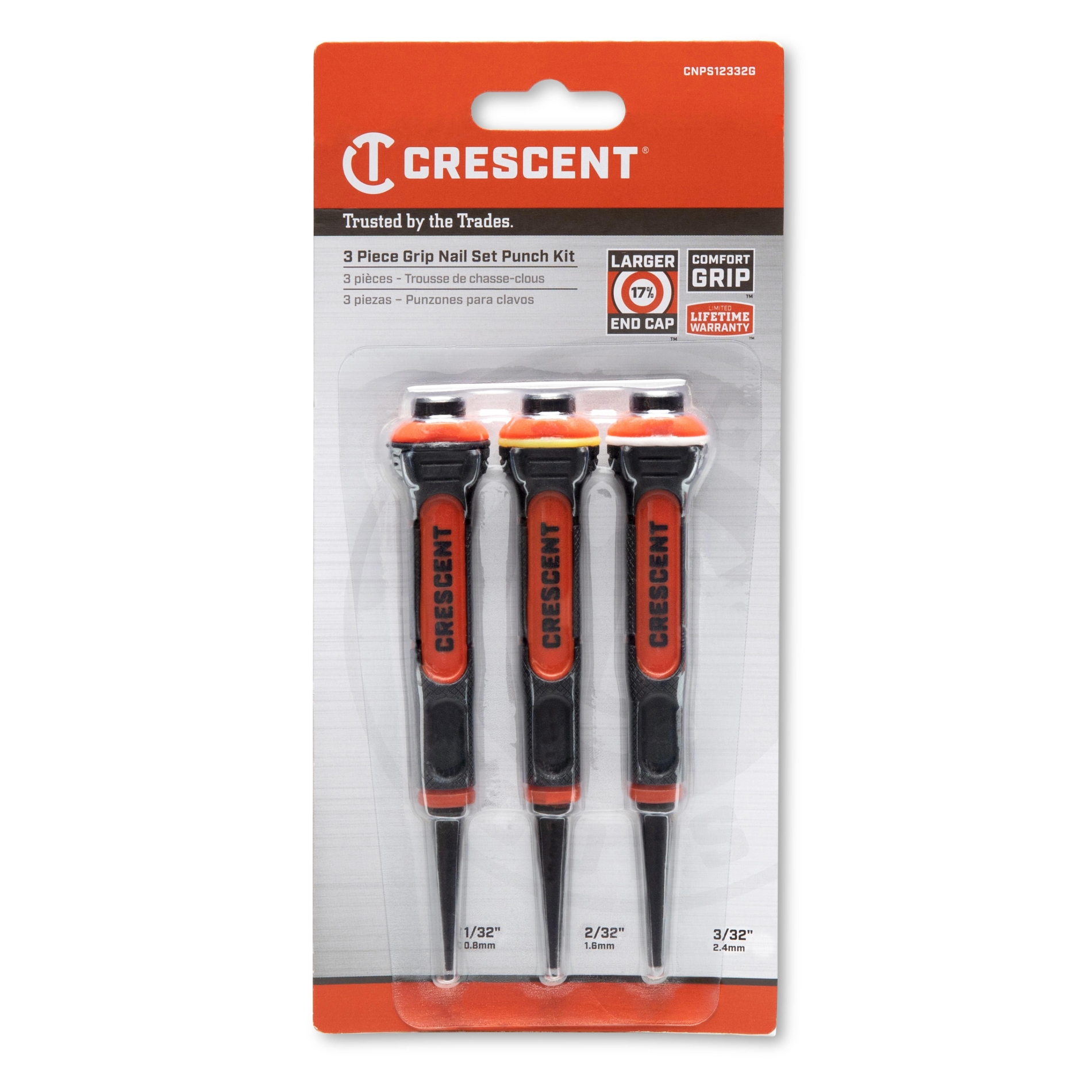 Crescent 3Pc Nail Punch Set - Image 2