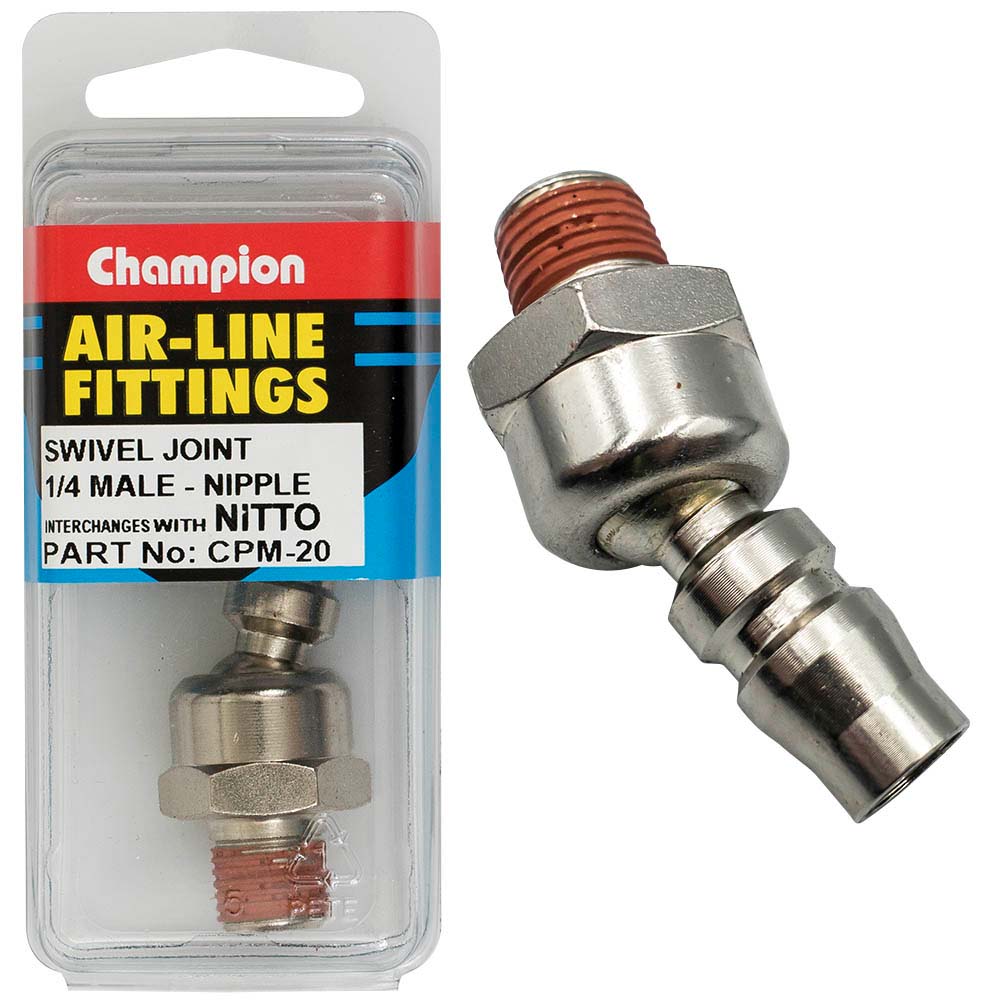 Champion Swivel Joint 1/4in Male Nipple Nitto Interchange