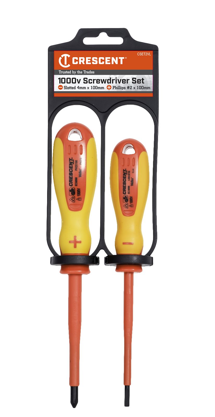 Crescent 2Pc 1000v Screwdriver Set