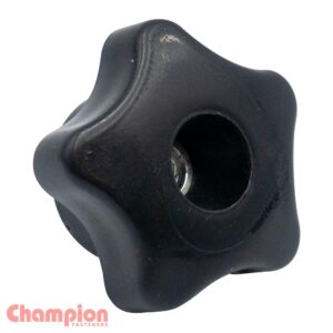 Champion Star Knobs-Through Type Nuts -M6 -Z/P (5 Pack)