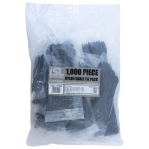 ISL 1000pc Cable Tie Assorted Pack - UV Black