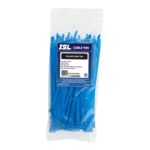 ISL 200 x 4.8mm Nylon Cable Tie - Blue - 100pk