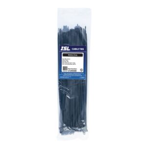 ISL 290 x 3.6mm UV Nylon Cable Tie - Blk. - 100pk