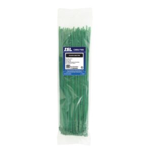 ISL 380 x 4.8mm Nylon Cable Tie - Green - 100pk