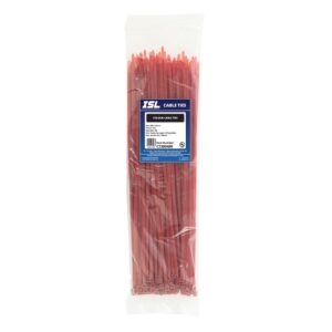 ISL 380 x 4.8mm Nylon Cable Tie - Red - 100pk