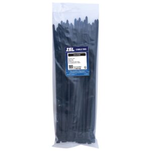 ISL 380 x 7.6mm UV Nylon Cable Tie - Blk. - 100pk