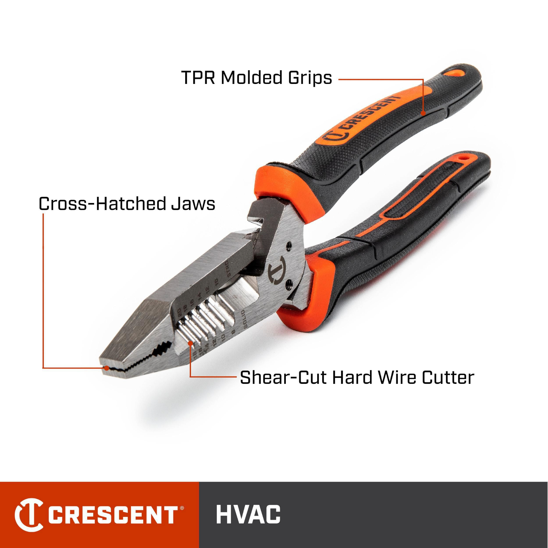 Crescent 8in. Heavy Duty Wire Stripper Pliers - Image 3