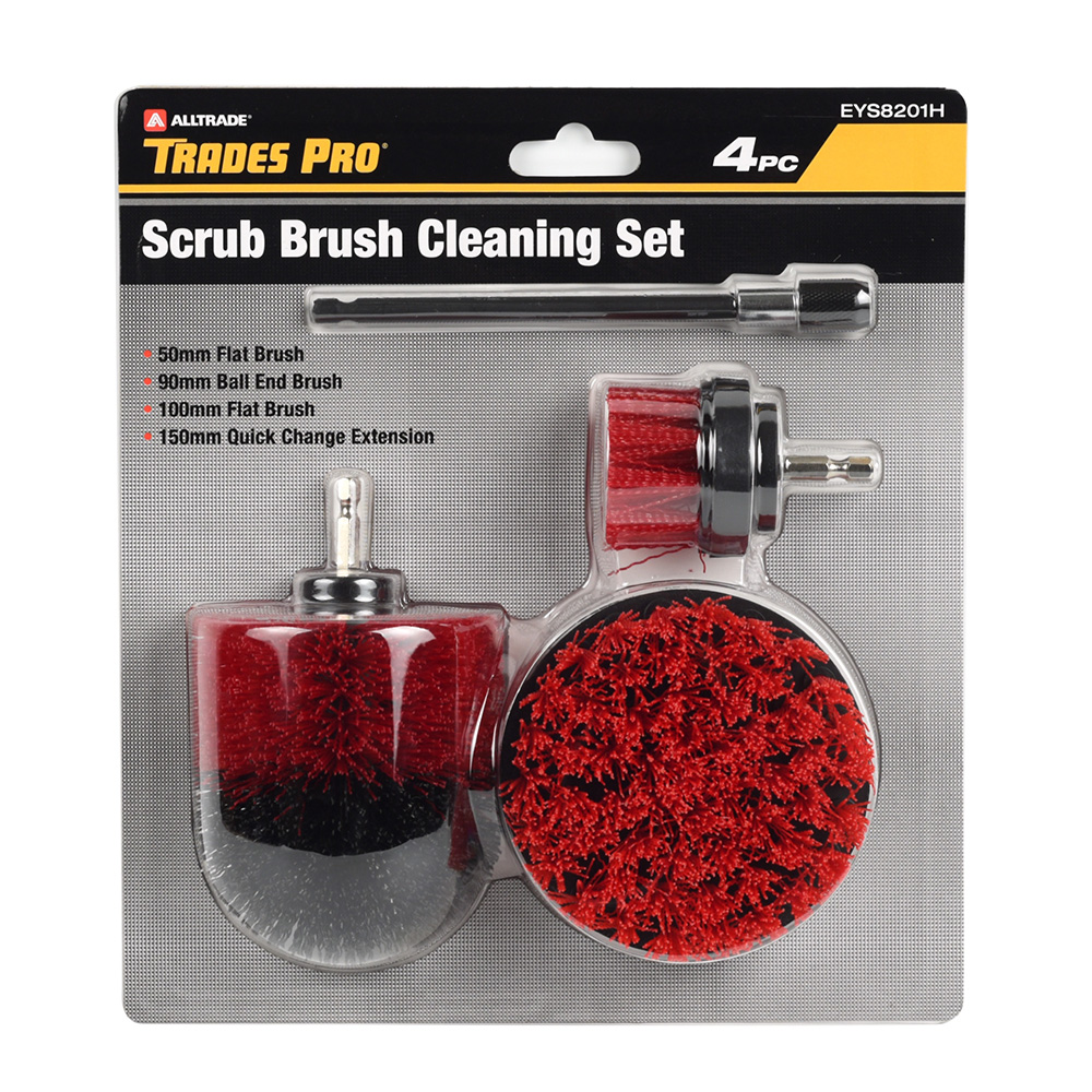 4pc Scrub Brush Cleaning Set