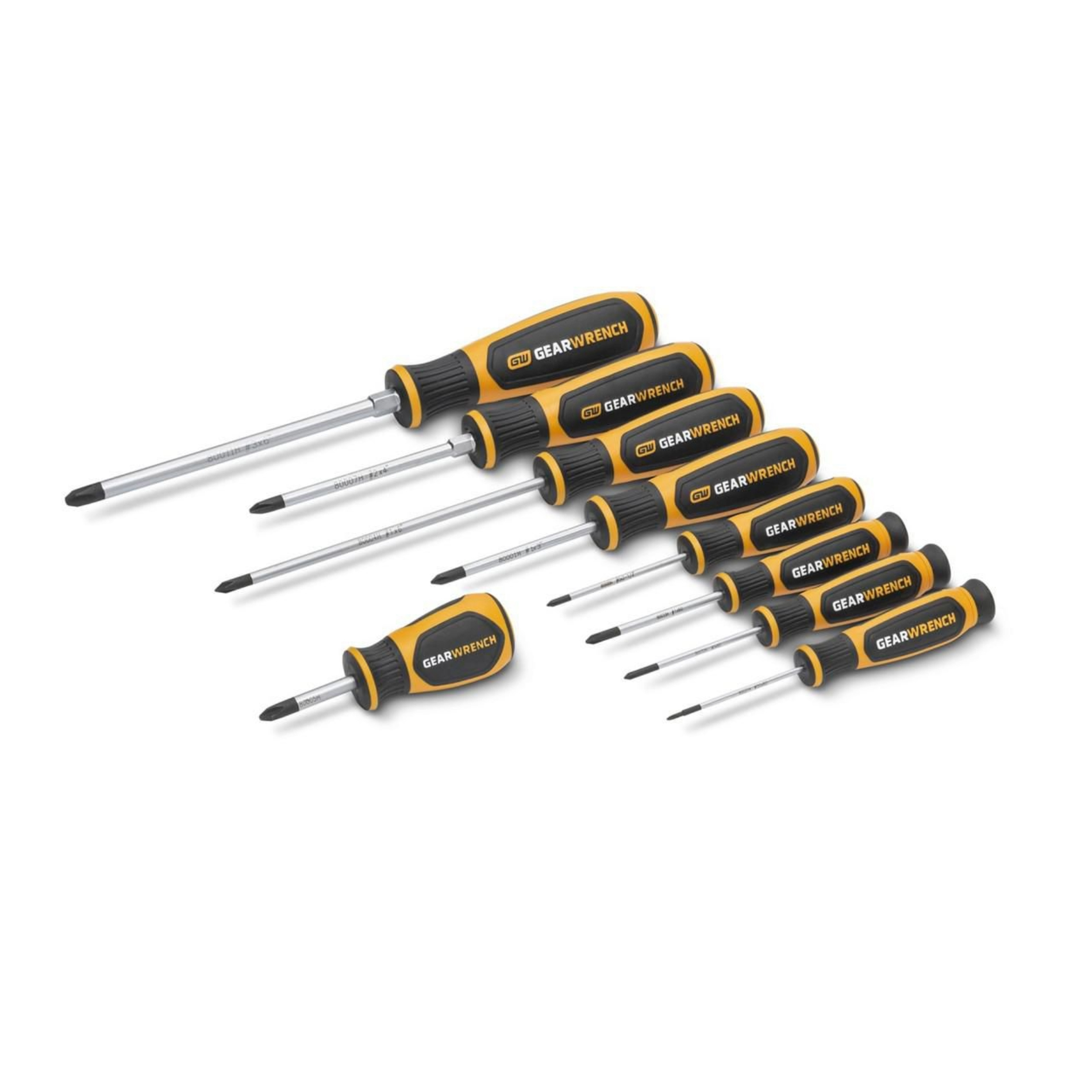 GEARWRENCH 9Pc Phillips Dual Material Screwdriver Set in EVA Tray - Image 4