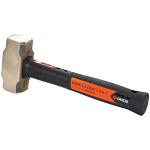 Groz Indestructible Handle Brass Head Hammer 4lb/1.8kg