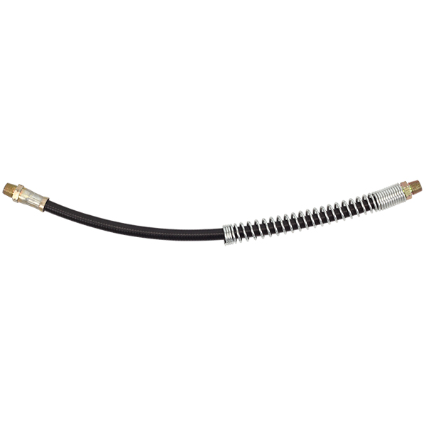 Groz 18in/450mm Std. Flexible Grease Gun Hose W/Spring Guard
