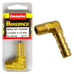 Champion Brass 1/2in x 1/4in 90Deg Male Elbow