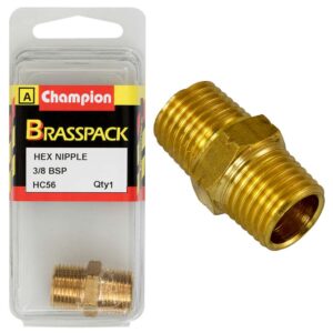 Champion Brass 3/8in BSP Hex Nipple