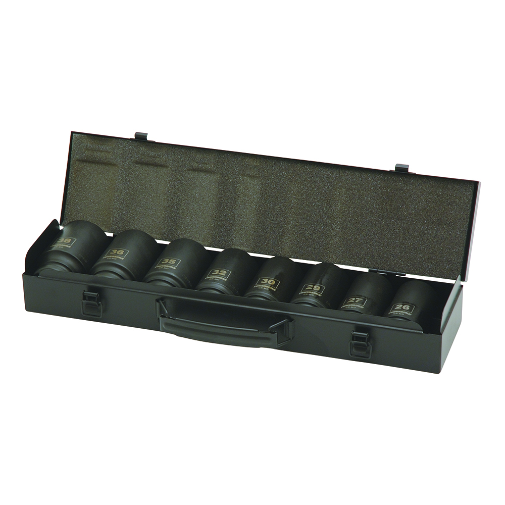 3/4” Dr 8pc 6pt Deep Impact Socket Set