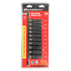 1/2” Dr 10pc Metric Deep Dual Impact Socket Set