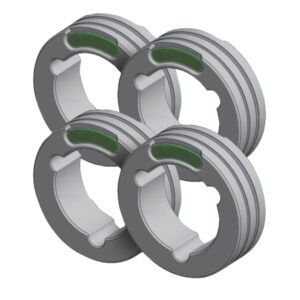 Set of 4 Twin Drive Rollers Steel 0.6/0.8mm