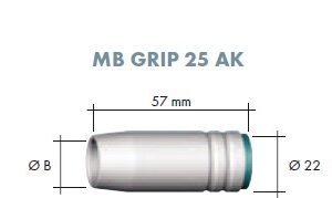 MB25 Nozzle 15.1mm Conical