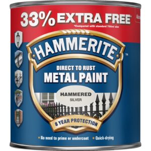 Hammerite Hammered 750ml Silver (33% Extra Free)