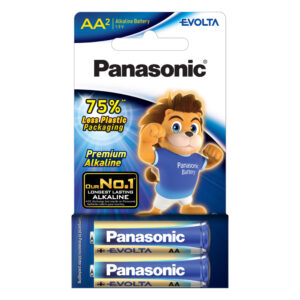 Panasonic AA Battery Evolta Alkaline (2pk) Paper Pack