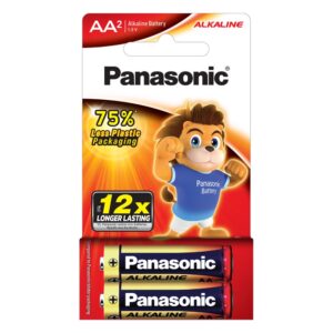 Panasonic AA Battery Alkaline(2pk) Paper Pack
