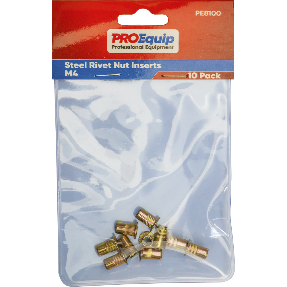 ProEquip M4 Steel Rivet Nut Inserts - 10pk