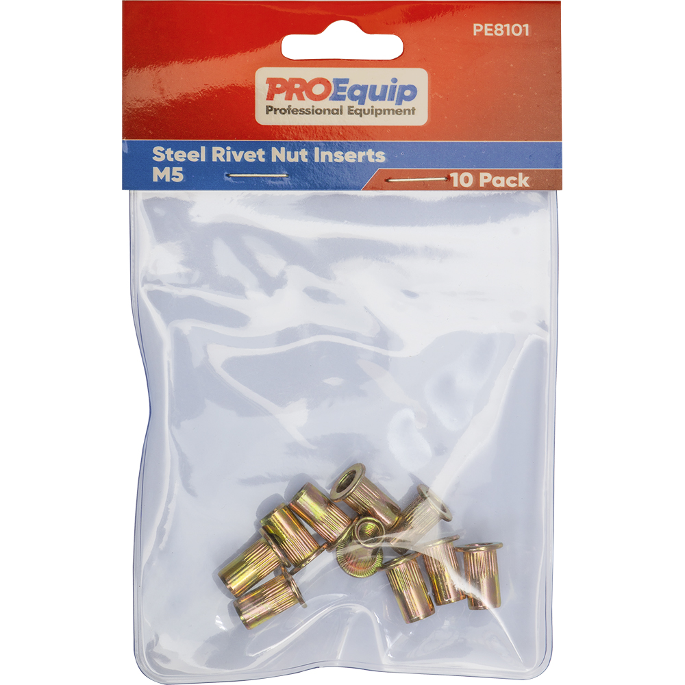 ProEquip M5 Steel Rivet Nut Inserts - 10pk