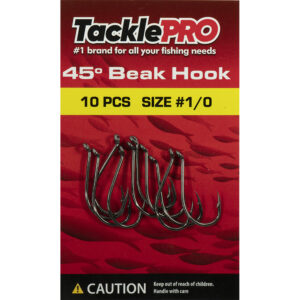 TacklePro 45deg. Beak Hook #1/0 - 10pc
