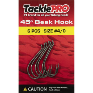 TacklePro 45deg. Beak Hook #4/0 - 6pc