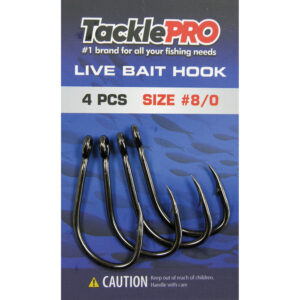 TacklePro Live Bait Hook #8/0 - 4pc