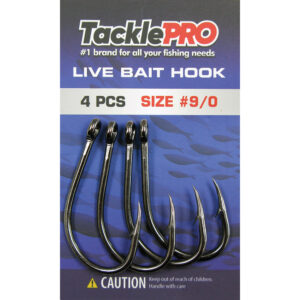 TacklePro Live Bait Hook #9/0 - 4pc