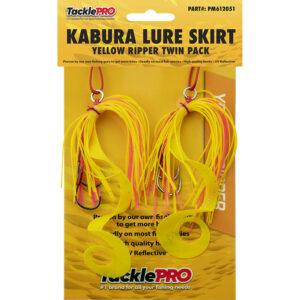 TacklePro Kabura Lure Skirt - Yellow Ripper (Twin Pack)