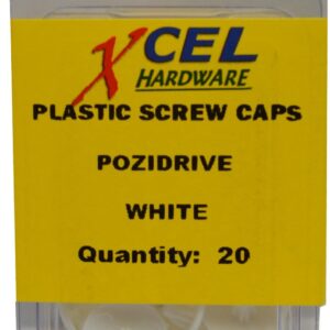 Prepax Plastic Screw Caps - Pozi 20-pce White