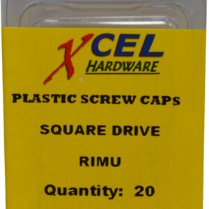 Prepax Plastic Screw Caps - Square Drive 20-pce Rimu