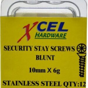 Prepax Security Stay Screws Blunt - Stainless Steel 12-pce 10mm x 6g