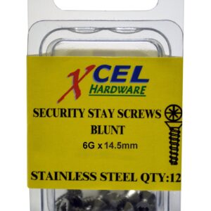 Prepax Security Stay Screws Blunt - Stainless Steel 12-pce 14.5mm x 6g