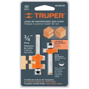 Truper Router Bit Tongue & Groove 3/4"
