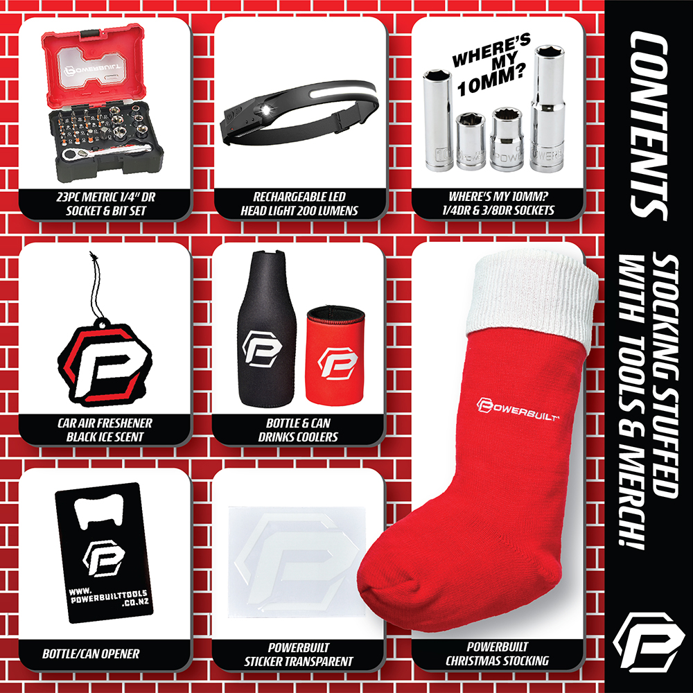 Powerbuilt Christmas Stocking 9pc Gift Set - Image 2