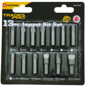 13pc Impact Bit Set