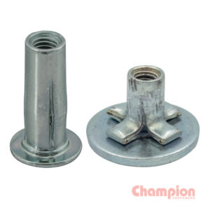 Champion Steel Cross Rivet Nuts - M5