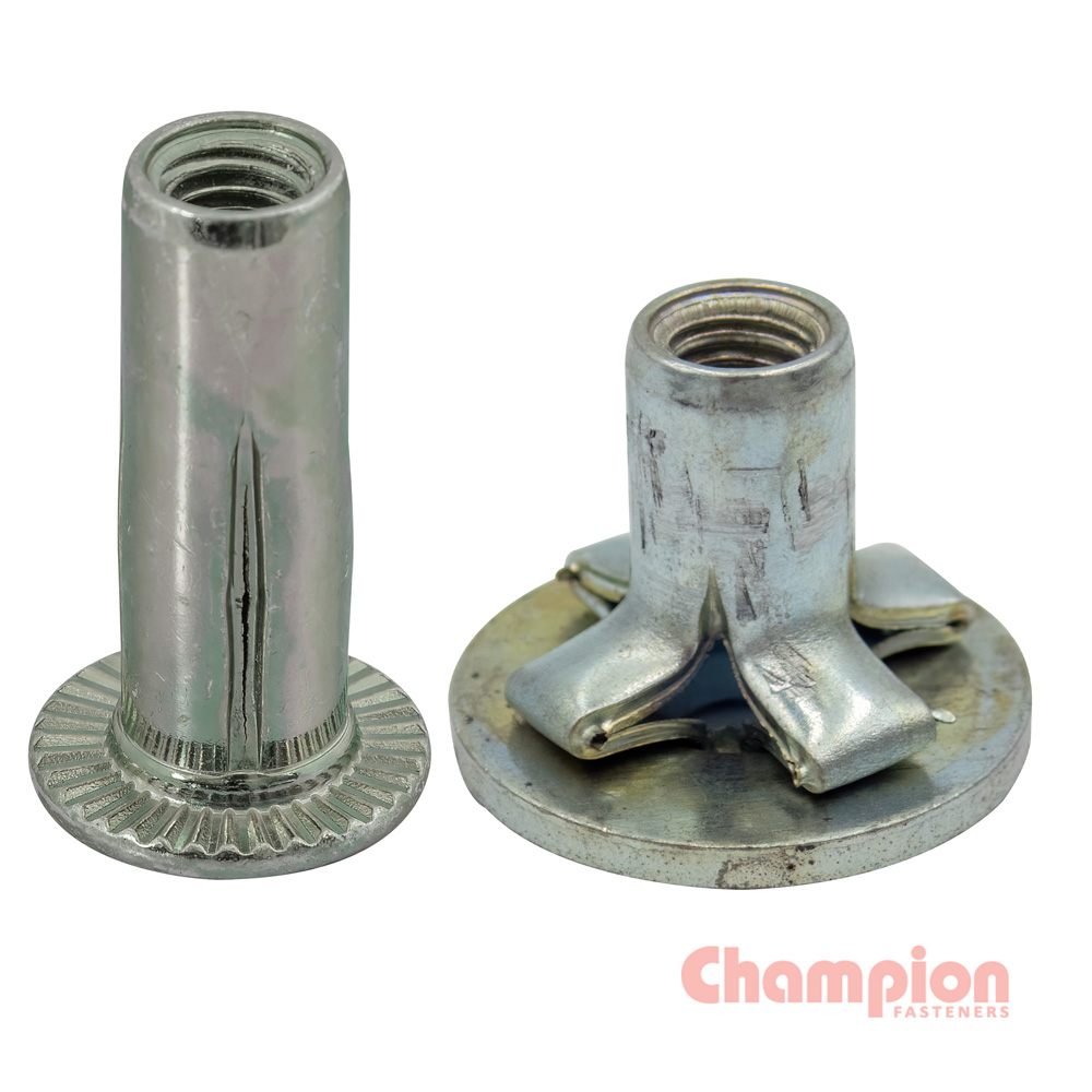 Champion Steel Cross Rivet Nuts - M6
