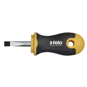 Felo 400 Ergonic Screwdriver Flat 5.5 x 25mm Stubby Hardened Tip